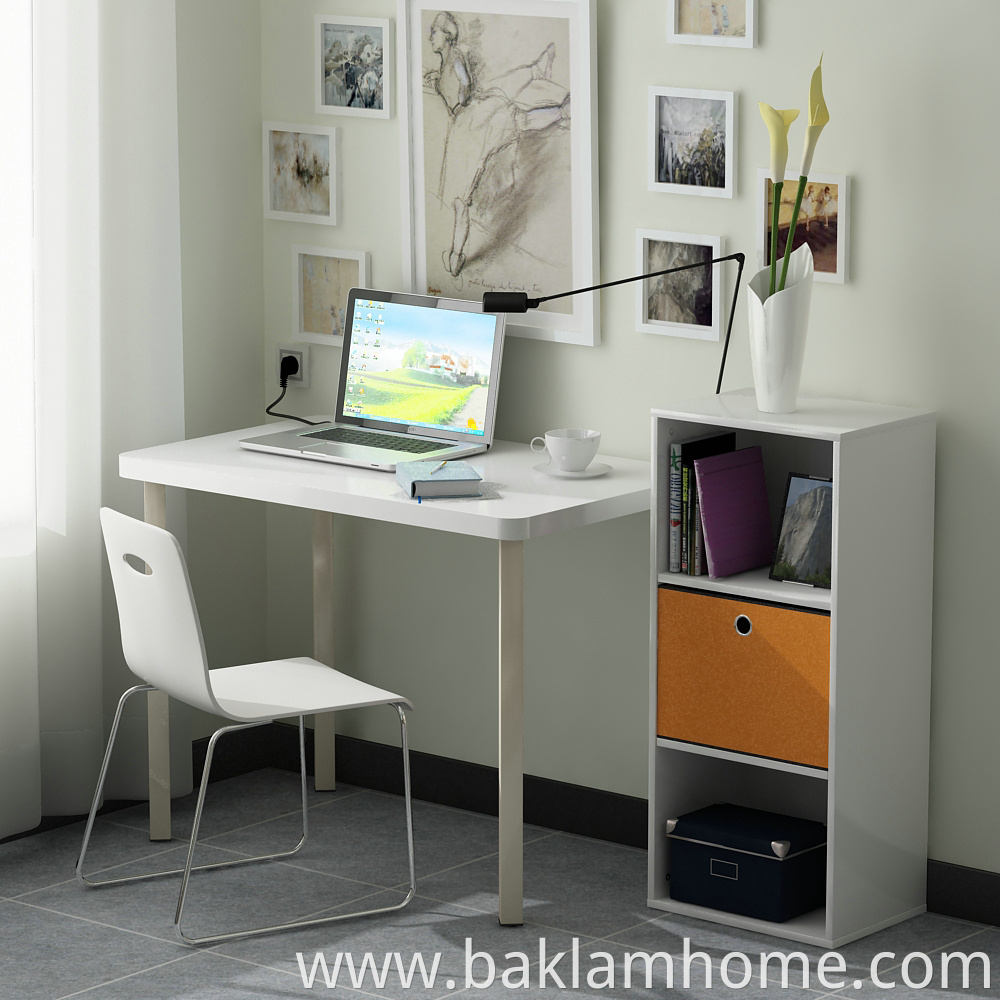 White finish computer desk